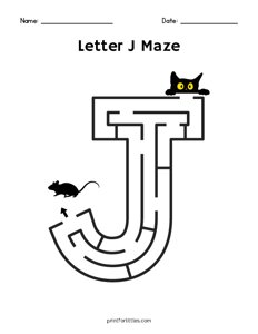 Letter J Maze