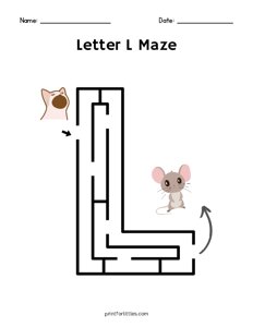 Letter L Maze