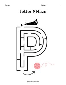 Letter P Maze