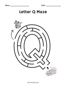 Letter Q Maze