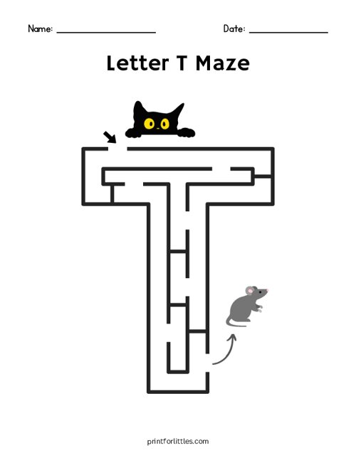 Letter T Maze