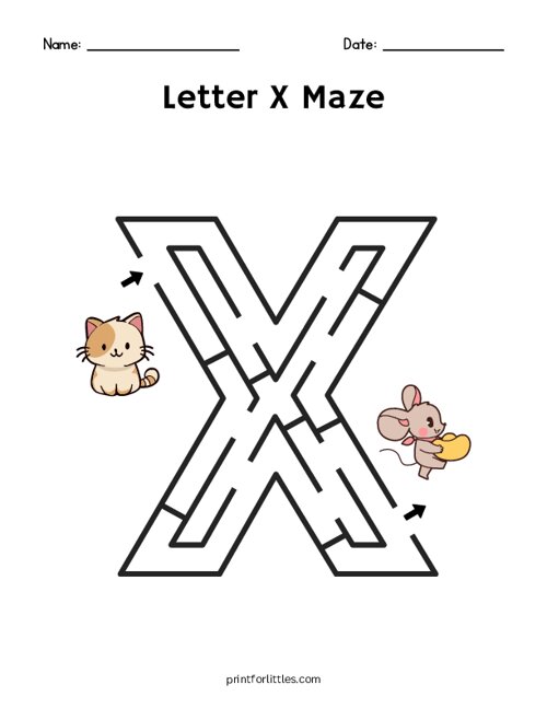 Letter X Maze