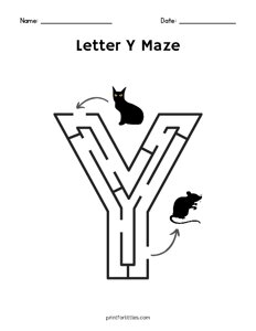 Letter Y Maze