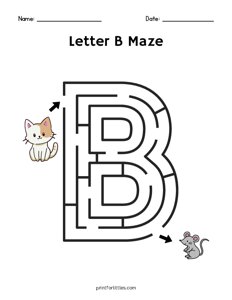 Letter B Maze