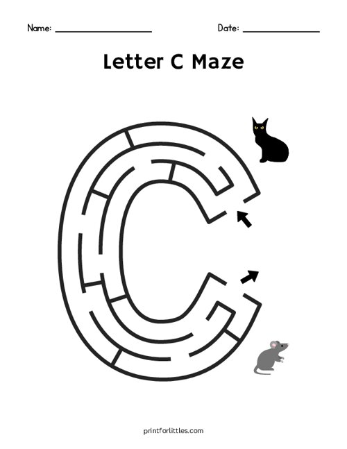 Letter C Maze