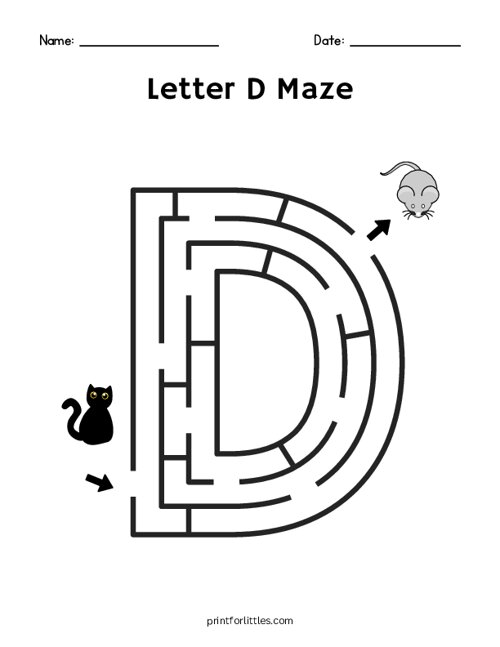 Letter D Maze