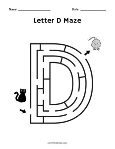 Letter D Maze