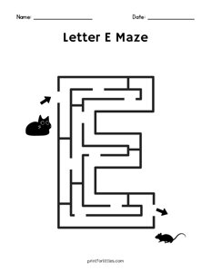 Letter E Maze