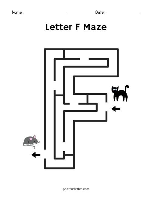 Letter F Maze