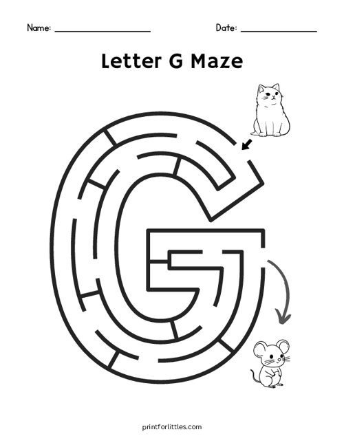 Letter G Maze