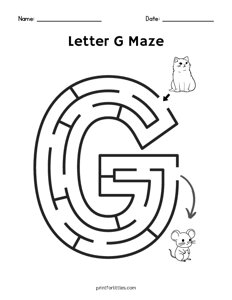 Letter G Maze