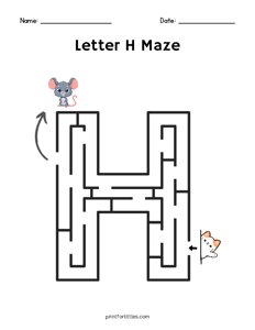 Letter H Maze