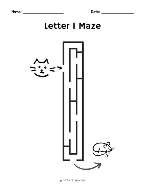 Letter I Maze