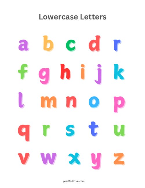 Lowercase Letters