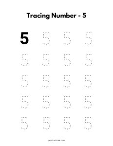 Trace the Number 5