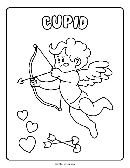 Cupid - Valentines Day Coloring