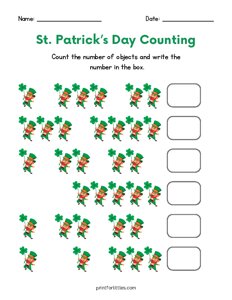 St. Patricks Day Counting - Leprechaun