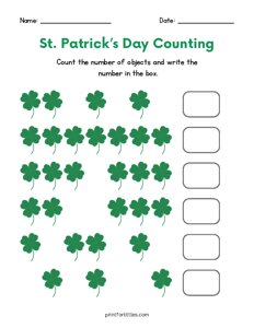 St. Patricks Day Counting - Shamrock