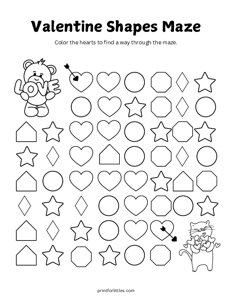 Valentine Shapes Maze