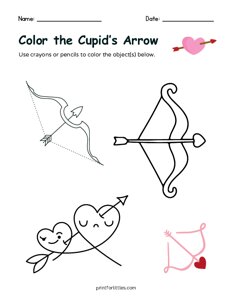 Valentine - Color the Cupids Arrow