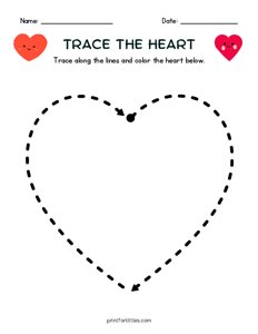 Valentine Trace the Heart