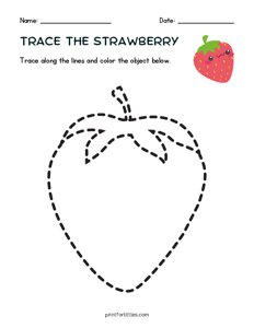 Valentine Strawberry Tracing