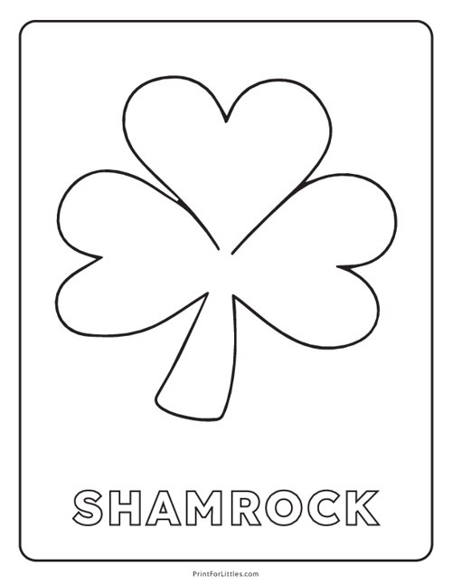 Shamrock - St. Patricks Day Coloring