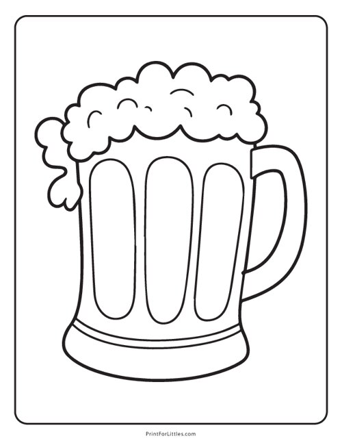 Beer Mug - St. Patricks Day Coloring