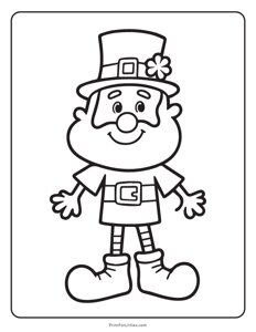 Funny Leprechaun - St. Patricks Day Coloring