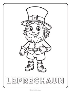 Leprechaun - St. Patricks Day Coloring