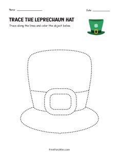 St. Patricks Day Leprechaun Hat Tracing