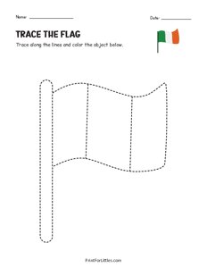 St. Patricks Day Ireland Flag Tracing