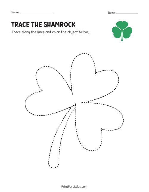 St. Patricks Day Shamrock Tracing