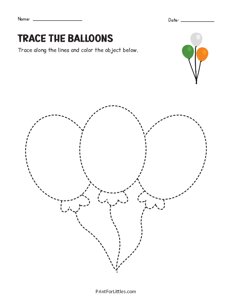 St. Patricks Day Balloons Tracing