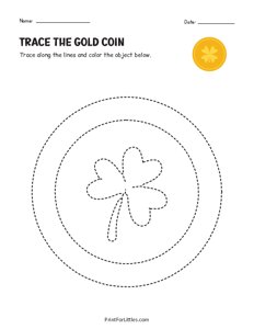 St. Patricks Day Gold Coin Tracing