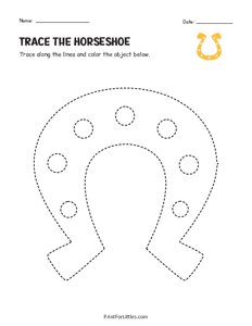 St. Patricks Day Horseshoe Tracing