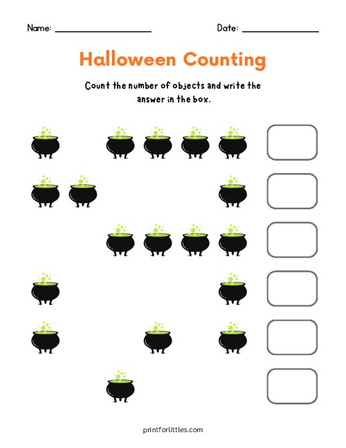 Halloween Counting - Cauldron