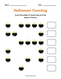 Halloween Counting - Cauldron