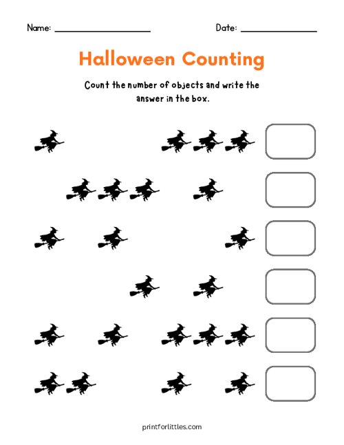 Halloween Counting - Witch