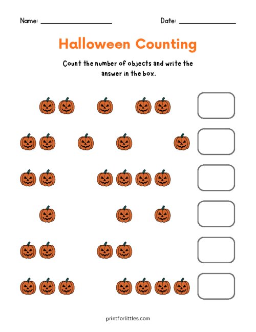 Halloween Counting - Pumpkin