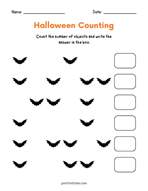 Halloween Counting - Bat