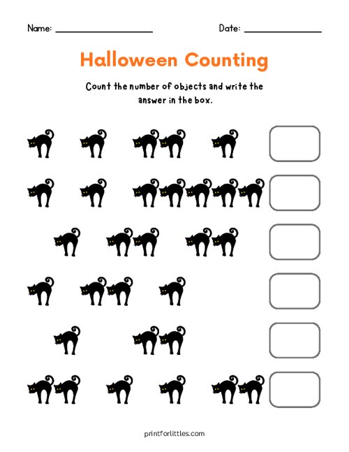 Halloween Counting - Black Cat