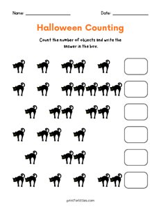 Halloween Counting - Black Cat
