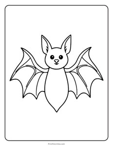 Bat - Halloween Coloring