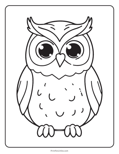 Owl - Halloween Coloring