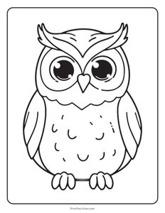 Owl - Halloween Coloring