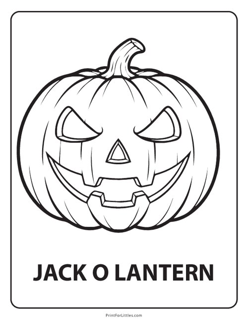Jack O Lantern - Halloween Coloring