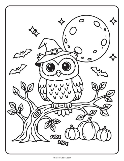 Night Owl - Halloween Coloring