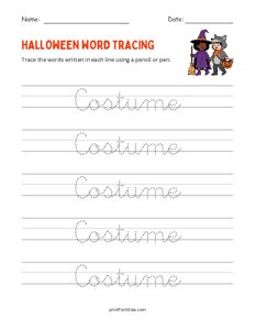 Costume - Halloween Tracing