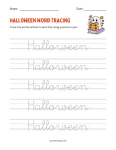 Halloween Tracing